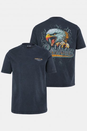 JP1880 T-Shirt Short Sleeve Back Print Vintage Black - T-krekli - T-krekli - 2XL-14XL