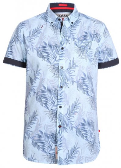 D555 Santana Hawaii Shirt Sky Blue - Krekli - Krekli - 2XL-8XL