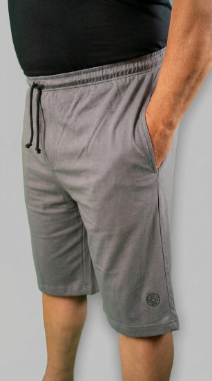 20 Nodi Scirocco Short Leg Sports Pants in Combed Cotton Jersey Grey - Sporta bikses un šorti - Sporta bikses un Sporta šorti - 2XL-12XL