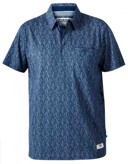 D555 Sefton Print Floral Polo Navy - Polo krekli - Polo krekli - 2XL-8XL