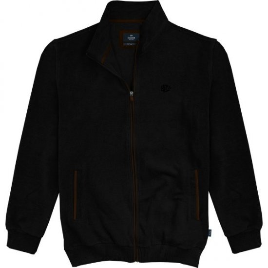 Double Outfitters SEL-1168 Džemperis ar rāvējslēdzēju Melna - Džemperi un džemperi ar kapuci - Džemperi - 2XL-14XL