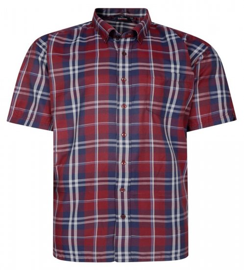 Espionage SH447 Rūtains krekls burgundy - Krekli - Krekli - 2XL-8XL