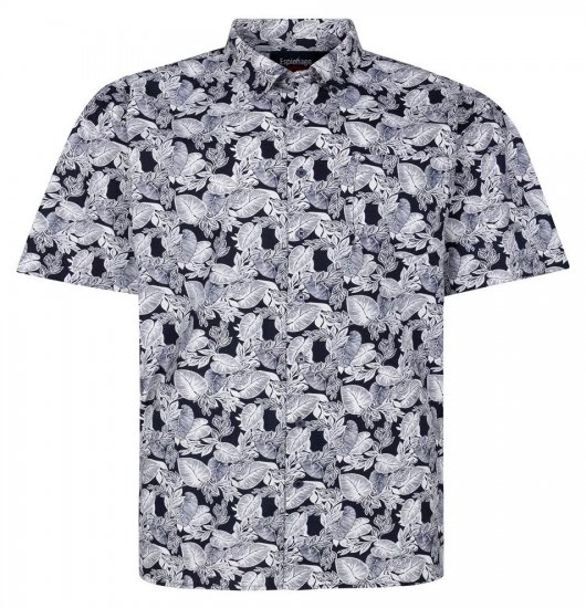 Espionage SH462 Krekls ar lapu apdruku tumši zila/balta - Krekli - Krekli - 2XL-8XL