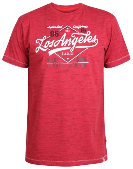 D555 Shelton T-shirt Red - T-krekli - T-krekli - 2XL-14XL