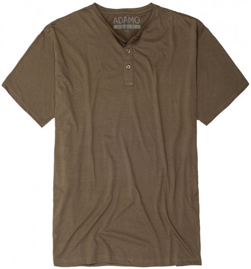 Adamo Silas Regular fit Serafino T-shirt Khaki - T-krekli - T-krekli - 2XL-14XL