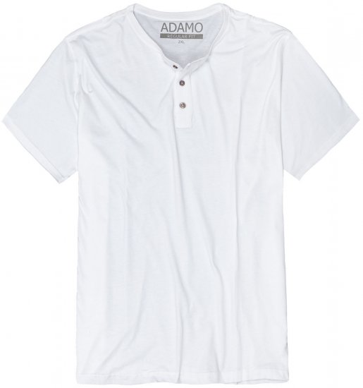 Adamo Silas Regular fit Serafino T-shirt White - T-krekli - T-krekli - 2XL-14XL