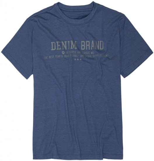 Adamo Simon Regular fit Printed T-shirt Denim Blue - T-krekli - T-krekli - 2XL-14XL