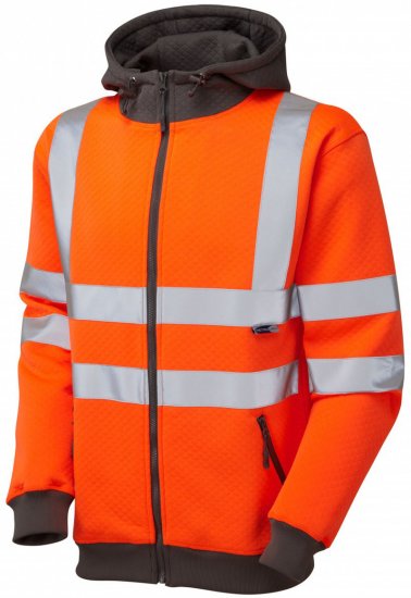 Leo Saunton Hooded Sweatshirt Hi-Vis Orange - Darba apģērbs - Darba apģērbs - 3XL-10XL