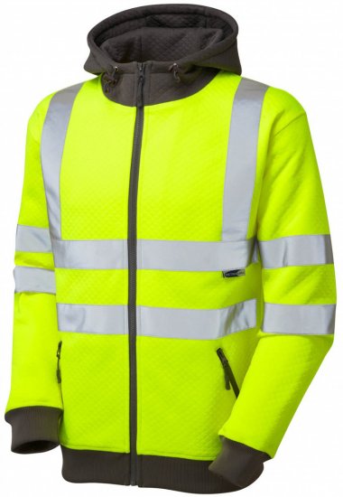 Leo Saunton Hooded Sweatshirt Hi-Vis Yellow - Darba apģērbs - Darba apģērbs - 3XL-10XL