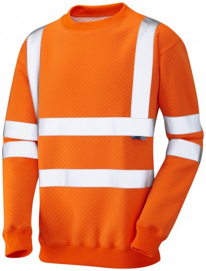 Leo Winkleigh Crew Neck Sweatshirt Hi-Vis Orange - Darba apģērbs - Darba apģērbs - 3XL-10XL