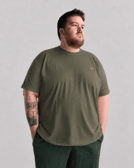 Motley Denim Stockholm T-shirt Dark Khaki - T-krekli - T-krekli - 2XL-14XL