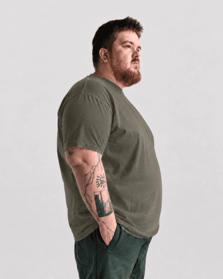 Motley Denim Stockholm T-shirt Dark Khaki - T-krekli - T-krekli - 2XL-14XL
