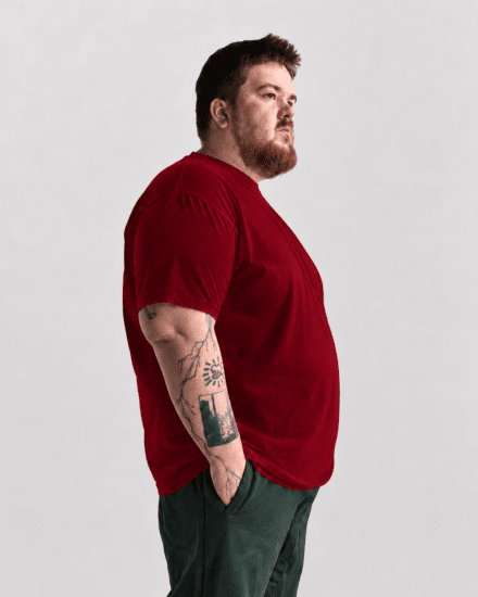 Motley Denim Stockholm T-shirt Red - T-krekli - T-krekli - 2XL-14XL
