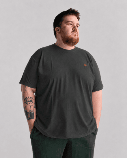 Motley Denim Stockholm T-shirt Charcoal - T-krekli - T-krekli - 2XL-14XL