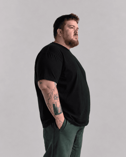 Motley Denim Stockholm T-shirt Black - T-krekli - T-krekli - 2XL-14XL