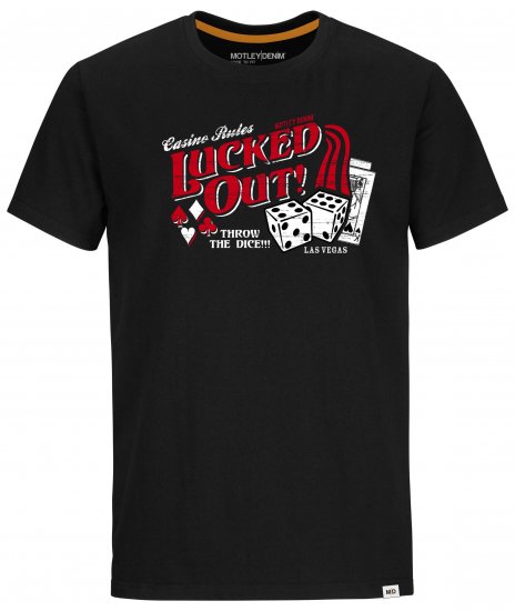 Motley Denim Stoke T-Shirt Black - T-krekli - T-krekli - 2XL-14XL