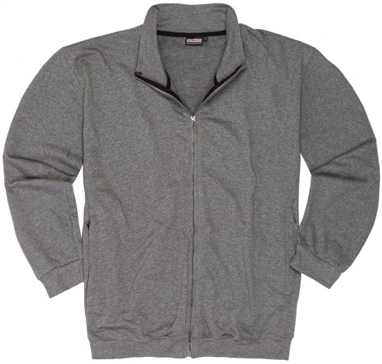 Adamo Athen Sweat Jacket with Full Zipper Grey - Džemperi un džemperi ar kapuci - Džemperi - 2XL-14XL
