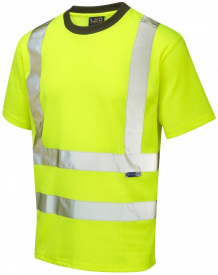 Leo Newport Comfort T-shirt Hi-Vis Yellow - Darba apģērbs - Darba apģērbs - 3XL-10XL