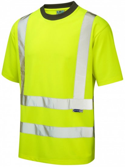 Leo Braunton Coolviz T-shirt Hi-Vis Yellow - Darba apģērbs - Darba apģērbs - 3XL-10XL