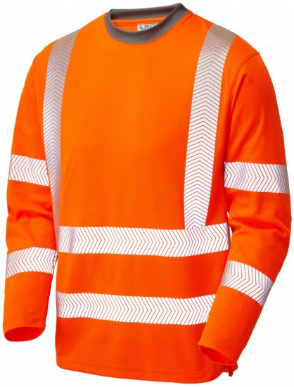Leo Capstone Coolviz Plus Long Sleeve T-shirt Hi-Vis Orange - Darba apģērbs - Darba apģērbs - 3XL-10XL