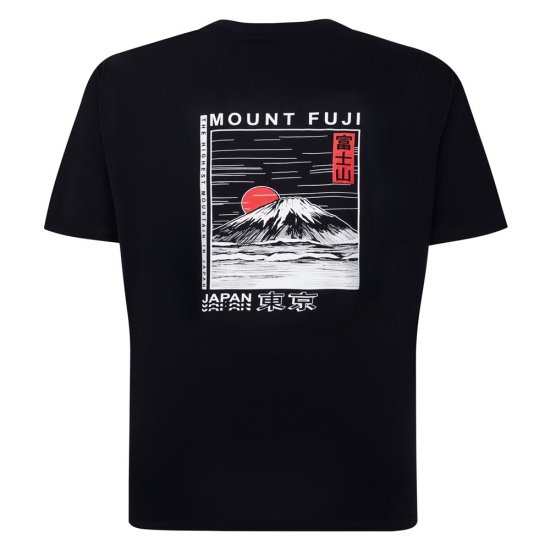 Espionage T422 T-krekls ar Mount Fuji Apdruku Tumši Zils - T-krekli - T-krekli - 2XL-14XL