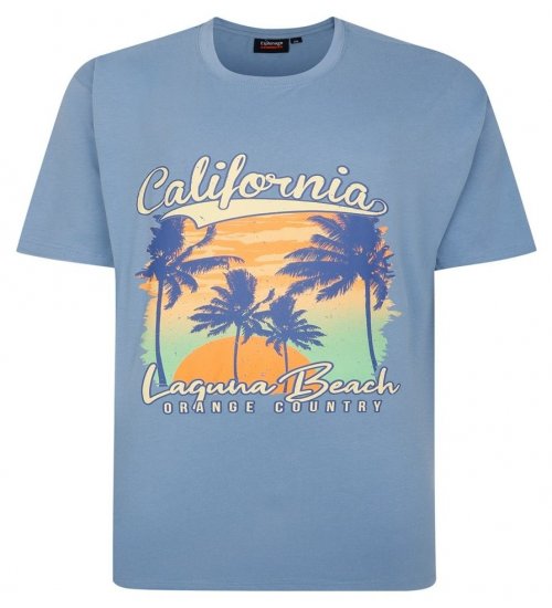 Espionage T425 Laguna Beach T-krekls ar apdruku zila - T-krekli - T-krekli - 2XL-14XL