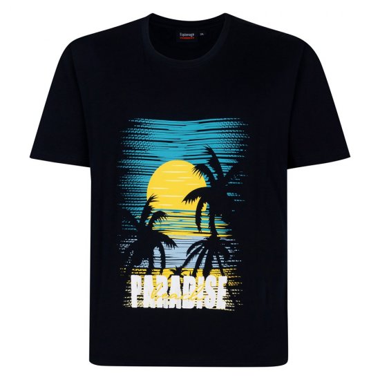 Espionage T448 paradise apdrukāts t-krekls tumši zils - T-krekli - T-krekli - 2XL-14XL