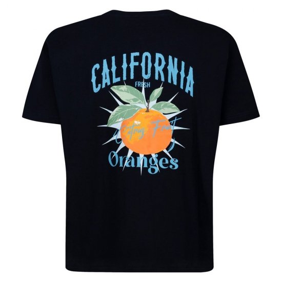 Espionage T449 California Oranges T-krekls ar apdruku tumši zila - T-krekli - T-krekli - 2XL-14XL