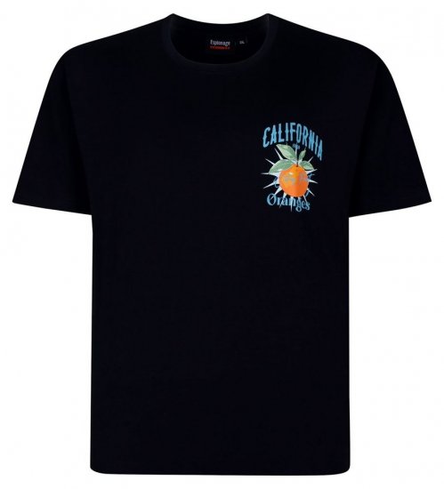Espionage T449 California Oranges T-krekls ar apdruku tumši zila - T-krekli - T-krekli - 2XL-14XL