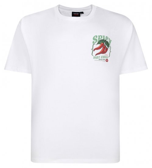 Espionage T457 Spicy Chilli T-krekls ar apdruku balta - T-krekli - T-krekli - 2XL-14XL