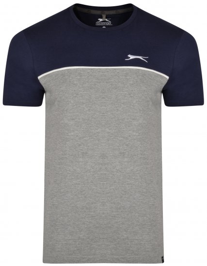 Slazenger Tarique T-shirt Navy/Grey - T-krekli - T-krekli - 2XL-14XL