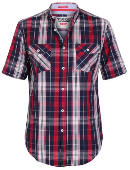 D555 Terell Shirt Navy/Red - Krekli - Krekli - 2XL-8XL