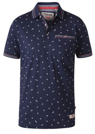D555 Thames Polo With Chest Pocket Navy - Polo krekli - Polo krekli - 2XL-8XL