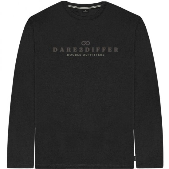 Double Outfitters TS-9172 Long Sleeve T-Shirt Print Black - T-krekli - T-krekli - 2XL-14XL