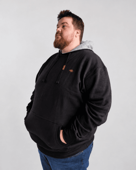Motley Denim Riga Hoodie Black - Džemperi un džemperi ar kapuci - Džemperi - 2XL-14XL