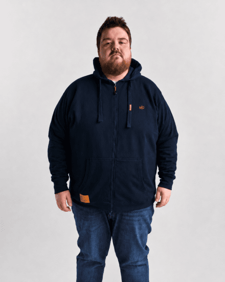 Motley Denim Copenhagen Hoodie Navy - Džemperi un džemperi ar kapuci - Džemperi - 2XL-14XL