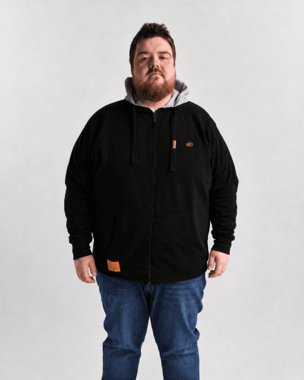 Motley Denim Copenhagen Hoodie Black - Džemperi un džemperi ar kapuci - Džemperi - 2XL-14XL