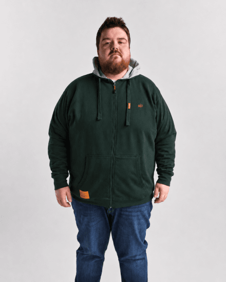 Motley Denim Copenhagen Hoodie Racing Green - Džemperi un džemperi ar kapuci - Džemperi - 2XL-14XL