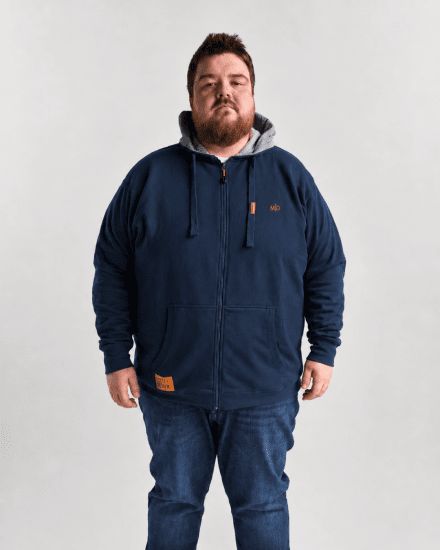 Motley Denim Copenhagen Hoodie Dark Indigo - Džemperi un džemperi ar kapuci - Džemperi - 2XL-14XL