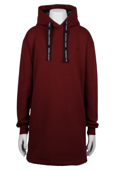 Nora Mikken KRISTINA Long Hoodie Burgundy - Džemperi un džemperi ar kapuci - 