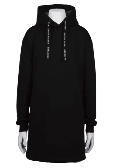 Nora Mikken KRISTINA Long Hoodie Black - Džemperi un džemperi ar kapuci - 