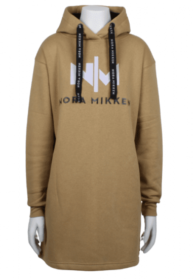 Nora Mikken KADRI WHITE Long Hoodie Camel - Džemperi un džemperi ar kapuci - 