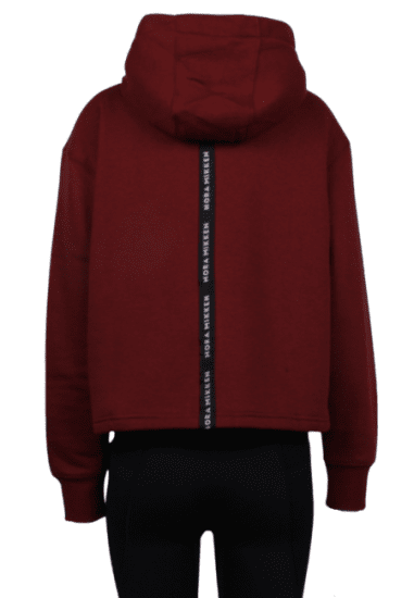Nora Mikken GERTRUD Cropped Hoodie Burgundy - Džemperi un džemperi ar kapuci - 