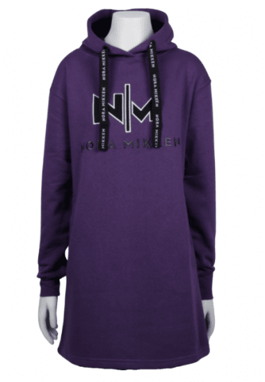 Nora Mikken KADRI WHITE Long Hoodie Purple - Džemperi un džemperi ar kapuci - 
