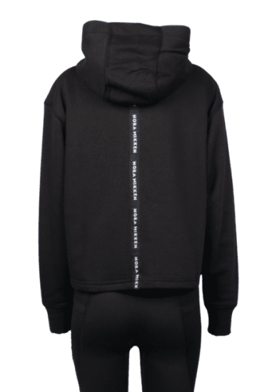 Nora Mikken GERTRUD Cropped Hoodie Black - Džemperi un džemperi ar kapuci - 