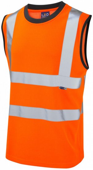 Leo Ashford Comfort Sleeveless T-shirt Hi-Vis Orange - Darba apģērbs - Darba apģērbs - 3XL-10XL