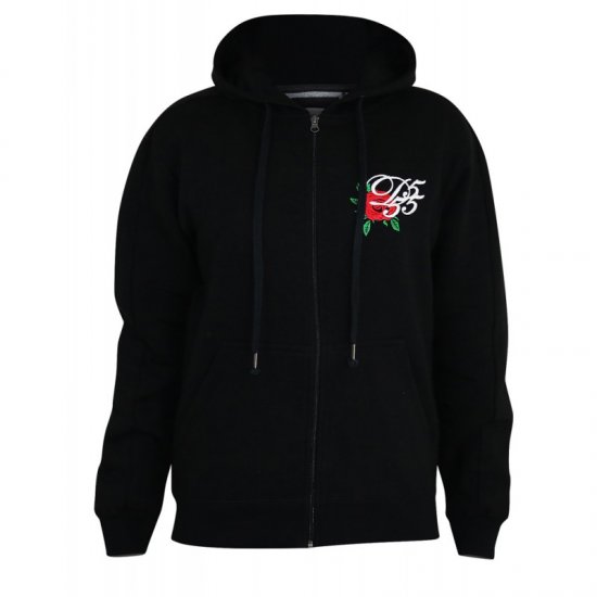 D555 Verlin Couture Full Zip Hoodie Black - Džemperi un džemperi ar kapuci - Džemperi - 2XL-14XL