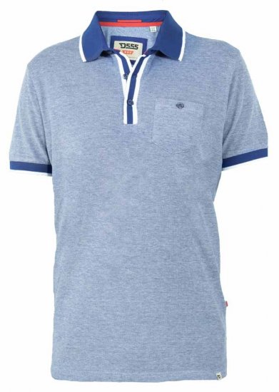 D555 Viper Melange Pique Polo Navy Twist - Polo krekli - Polo krekli - 2XL-8XL