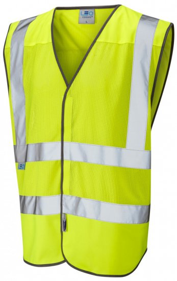 Leo Arlington Coolviz Waistcoat Hi-Vis Yellow - Darba apģērbs - Darba apģērbs - 3XL-10XL