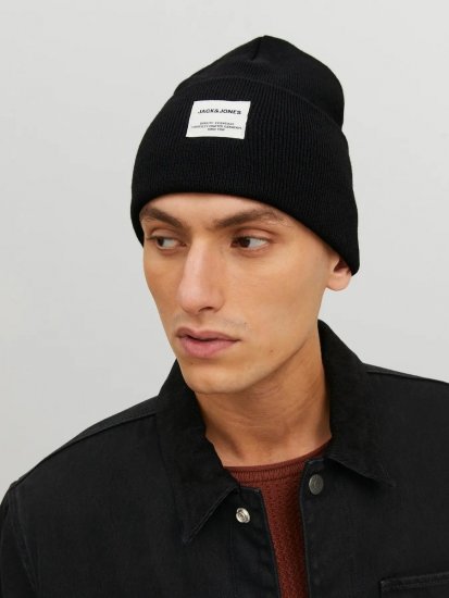 Jack & Jones Long Knit Adīta cepure Melns - Adītās cepures - 